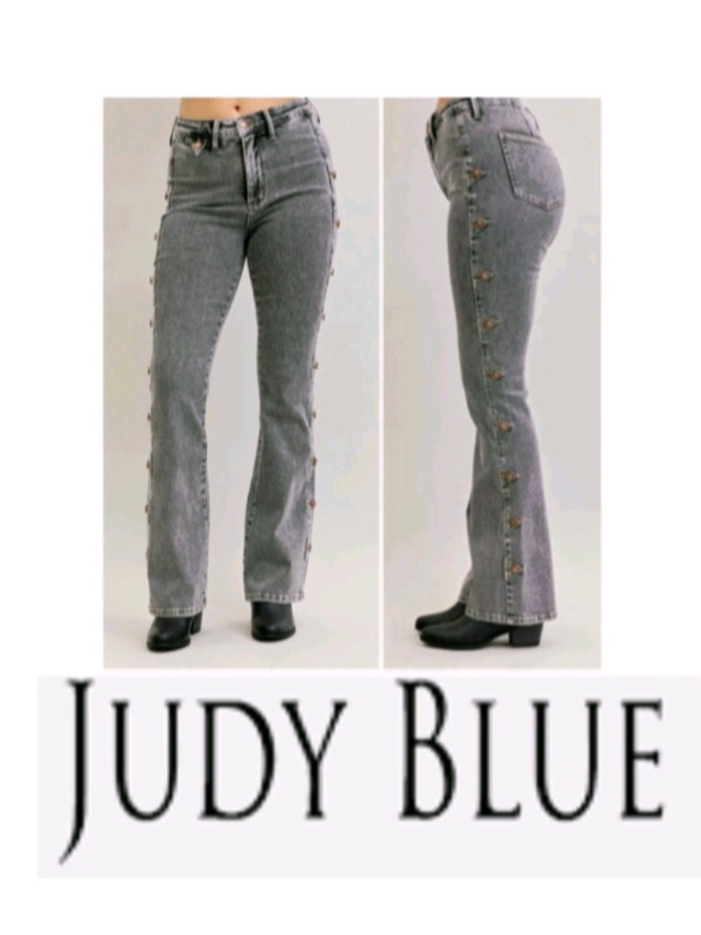 NWT Judy Blue High Waist Western Side Seam & Coin Pocket Bootcut Denim Jeans
